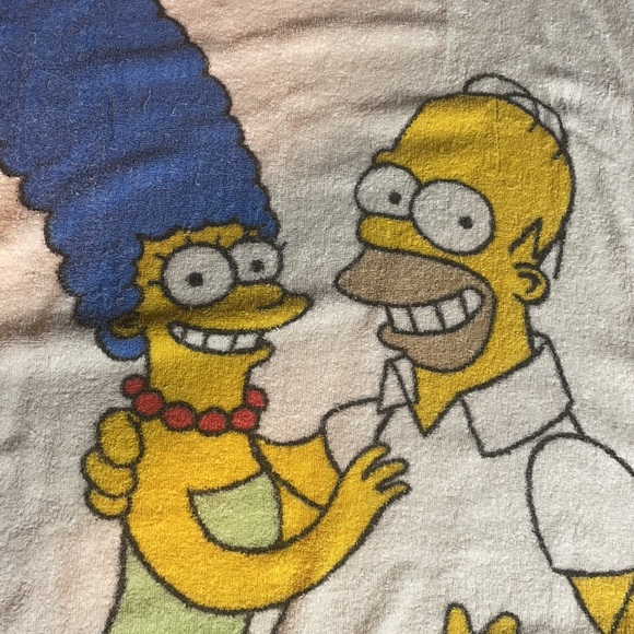 Rare - "The Simpsons" Beach Towel  (Vintage 1990's) - Picture 8 of 15